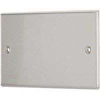 Contactum iConic 2-Gang Blanking Plate Brushed Steel (462RP)