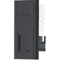 Contactum Media Modular Cat 6a RJ45 Ethernet Socket Black (867RR)