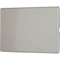 Contactum Lyric 2-Gang Blanking Plate Brushed Steel (871RK)