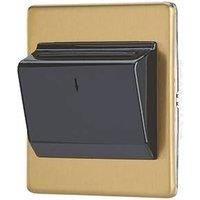 Contactum Lyric 10AX Key Card Switch Brushed Brass (913RR)
