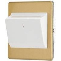 Contactum Lyric 10AX Key Card Switch Brushed Brass (573RP)