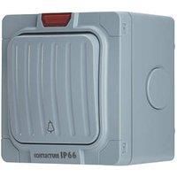 Contactum IP66 20A 1-Gang 1-Way Weatherproof Outdoor Retractive Bell Switch (396RP)