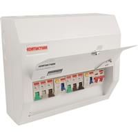 Contactum High Integrity Dual Type A RCD + 6 MCBs Consumer Unit 6 Way