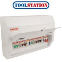 Contactum High Integrity Dual Type A RCD + 10 MCBs Consumer Unit 10 Way