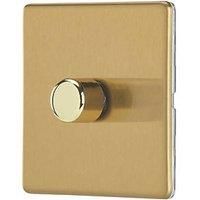 Contactum Lyric 1-Gang 2-Way Dimmer Switch Brushed Brass (470RP)