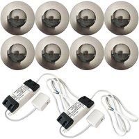Eyelid LED Plinth Light Kit Round Spotlight Kitchen Bathroom Floor Kick Panel