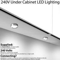 LED Kitchen Cabinet Spotlights *240V* NATURAL WHITE Surface / Flush Mount Light
