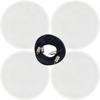 Active Bluetooth 4x Ceiling Speaker Kit 50W Wireless HiFi Audio Streaming System
