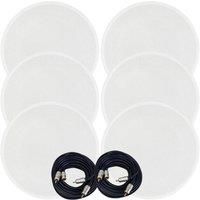 Active Bluetooth 6x Ceiling Speaker Kit 50W Wireless HiFi Audio Streaming System