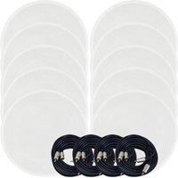 Active Bluetooth 10 Ceiling Speaker Kit 50W Wireless HiFi Audio Streaming System