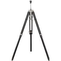 Adjustable Tripod Floor Lamp Dark Wood Standing Height Living Room Light Base