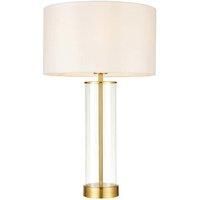 Touch Dimmable Table Lamp Gold Glass & White Shade Modern Bedside Feature Light