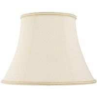 20" Bowed Oval Handmade Lamp Shade Cream Fabric Classic Table Light Bulb Cover