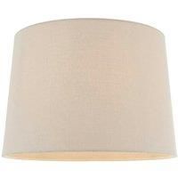 14" Tapered Round Drum Lamp Shade Natural/Neutral 100% Linen Modern Simple Cover