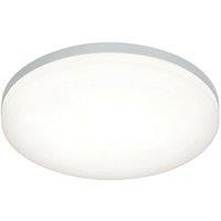 Slim Round LED Flush Ceiling Light 22W Cool White IP44 Sliver Bathroom Lamp