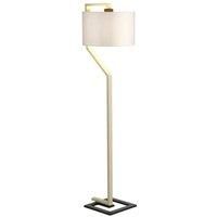 Floor Lamp Light Ivory Shade Cream And Dark Grey Painted Metal Base LED E27 60W