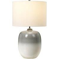 Table Lamp - Ivory Shade - Light Grey/Chalk White - LED E27 60W Bulb