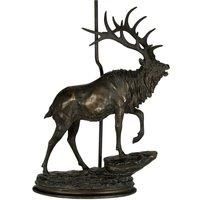 Table Lamp - No Shade - Large Resin Made Statuette - Bronze Patina - LED E27 40w Bulb