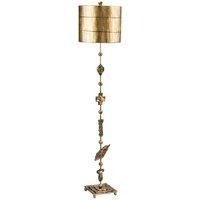 Floor Lamp Hand Painted Gold Leaf Silhouettes Shade Inc Aged Gold LED E27 100W