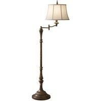 Floor Lamp Multi Direction Moveable Swing Arm Desert Linen Fabric LED E27 60W