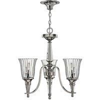 3 Bulb Chandelier Hanging Pendant LIght Sterling LED E14 60W Bulb