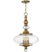 5 Bulb Ceiling Pendant Light Fitting Heritage Brass LED E14 60W Bulb