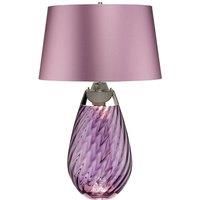 Table Lamp Heather Shade Plum tinted Glass / Heather Shade LED E27 60W Bulb