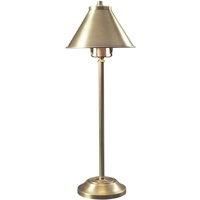 Table Lamp Stick Lamp Elegant Plain Stem Lounge Bedroom Office Aged Brass LED 7W