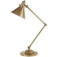 Table Lamp - Stick Lamp - Elegant Plain Stem - Lounge - Bedroom - Office - Aged Brass Finish - LED E27 60W Bulb