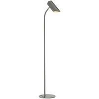 Floor Lamp Dark Grey Highly Polished Nickel Finish LED E27 8W Bulb