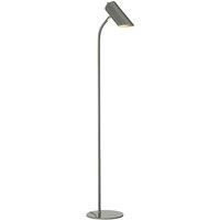 Floor Lamp Dark Grey Highly Polished Nickel Finish LED E27 8W Bulb