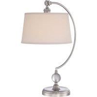 Table Lamp Highly Polished Nickel Finish LED E27 100W Single Bulb d02248