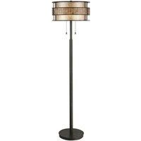 2 Bulb Free Standing Floor Lamp Renaissance Copper LED E27 60W Bulb