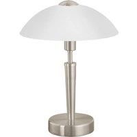 Table Lamp Colour Satin Nickel Shade White Satinized Glass Bulb E14 1x60W