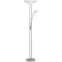 Floor Lamp Light Satin Nickel Shade White Satin Glass Bulb R7S G9 1x230W 1x33W
