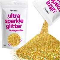 Hemway Eco Friendly Biodegradable Craft Glitter 100g / 3.5oz   Gold Holographic   DIY, Decoration, Arts & Crafts