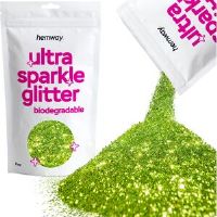 Hemway Eco Friendly Biodegradable Craft Glitter 100g / 3.5oz   Lime Green   DIY, Decoration, Arts & Crafts