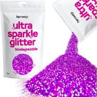 Hemway Eco Friendly Biodegradable Craft Glitter 100g / 3.5oz   Purple Holographic   DIY, Decoration, Arts & Crafts