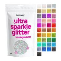 Hemway Eco Bio Friendly Glitter Biodegradable Cosmetic Safe FINE 1/64" 100g