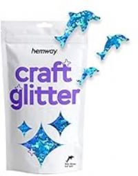 Glitter for Craft Dolphin Shaped Sequin Party Decoration Ocean Blue Holographic Nail, Body, Face, Arts, Crafts 50g / 1.7oz
