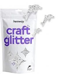 Hemway Craft Glitter - Dolphin Shaped Silver | Metallic Sequin for Resin & Epoxy Crafts | Supplies for Tumblers, Cards, Jewellery, Candle, Hair, Face, Body & Nail Art | 50 g