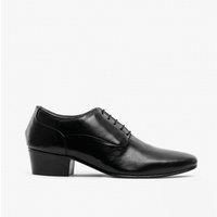 Club Cubano Toni Mens Leather Cuban Heel Shoes Black