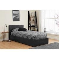Birlea Berlin Ottoman, Wood, Black, Single