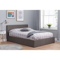 Birlea Berlin Ottoman, velvet, Grey Fabric, Twin