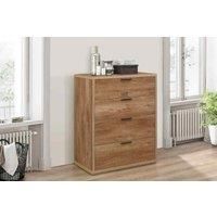 Birlea Stockwell 4 Drawer Chest Rustic Oak Effect