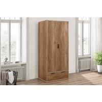 Birlea Stockwell Rustic Oak 2 Door 1 Drawer Wardrobe Urban Industrial design