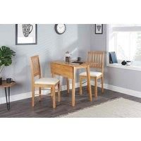 Birlea, Drop Leaf Dining Set, Oak Colour Finish, Rubberwood, One