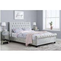 Birlea 135CM Sienna Fabric Bed Steel Crushed Velvet
