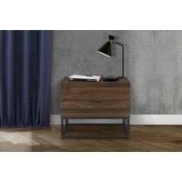 Birlea Bedside Table, Metal, 2 Drawer
