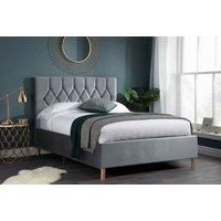 Birlea Loxley Bed Frame 150cm Kingsize 5FT Grey Fabric Bedstead